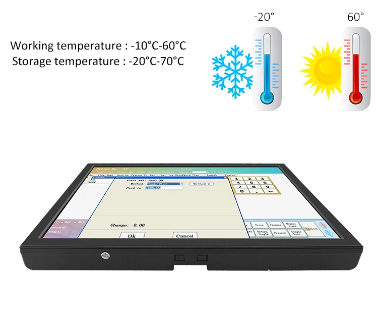 19 Inch Industrial Grade LCD Monitor with 1280*1024 HD-MI VGA Cable Non-Touch Plastic Case for Desktop Use