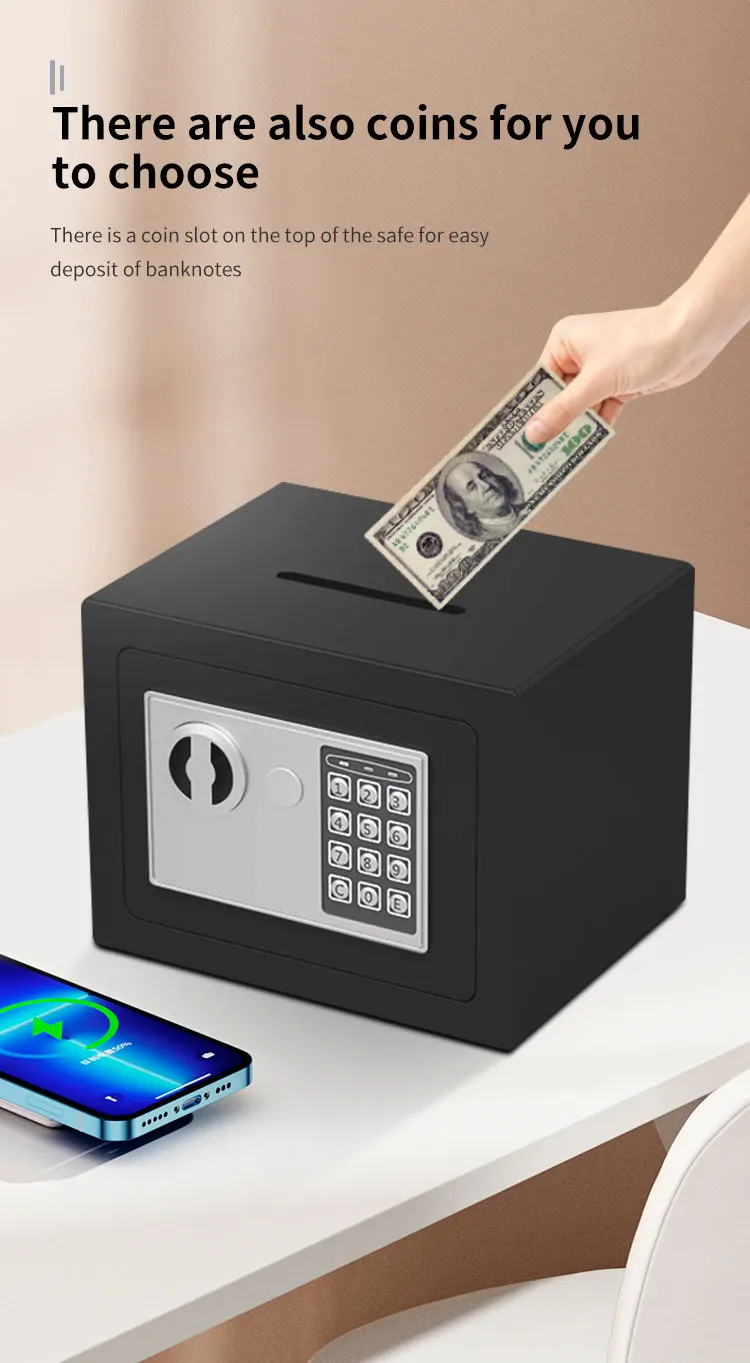 Small Electronic Mini Deposit Key Office Home Time Lock/Locker Digital Money Deposit Safety Kids Mini Safe Box supplier