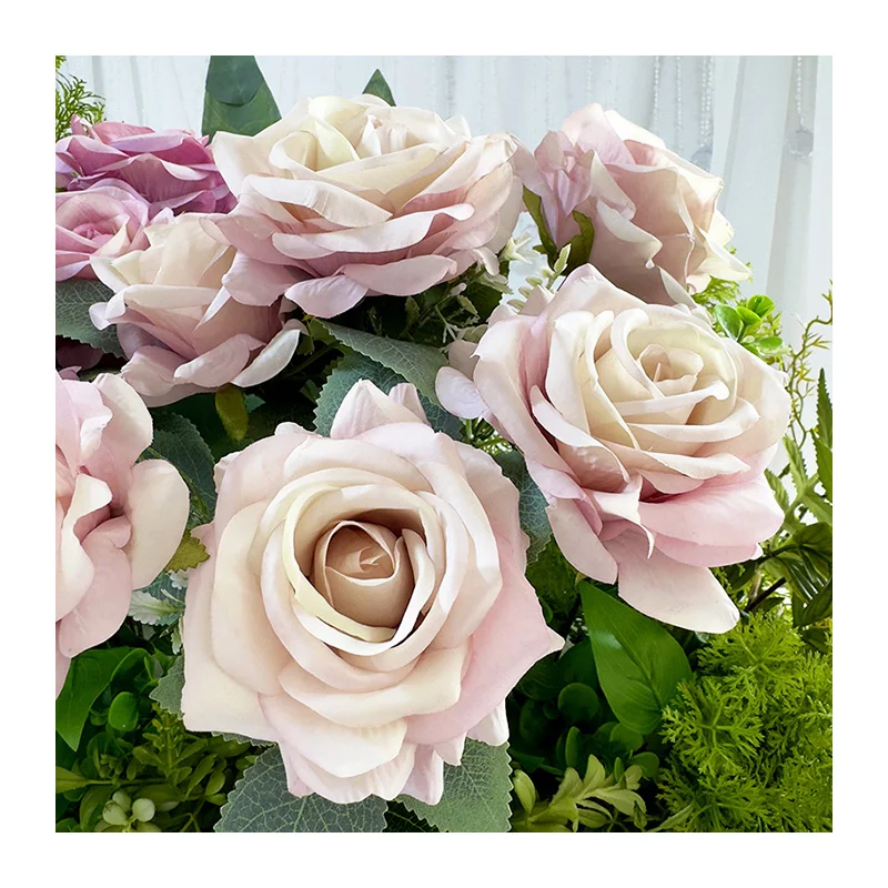 product artificial flower home wedding decoration meichen 7 head rich rose  q-59