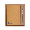 Cuaderno + bolígrafo marrón, 2 unidades