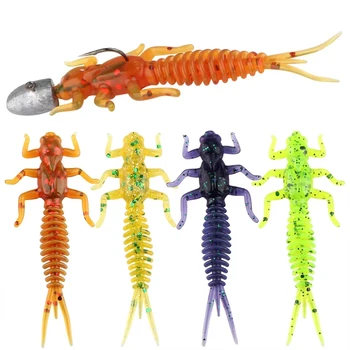 Spinpoler Fishing Lure Larva Soft Bait 60mm 1.4g Artificial Worm PVC Wobbler Bass Trout Plastic Swimbait Freshwater Tackle – Soft Lure – view 2