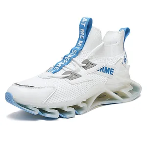 Men's shoes fashion brand 2026 new spring breathable sports shoes shock absorption increase running blade men's basketball shoes