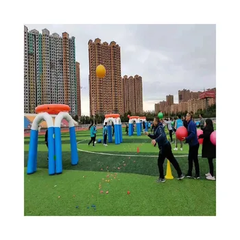 2 In 1 Carnival Inflatable Sport Games Giant Inflatable  Connect 4 Games For Event  Tic Tac Toe Game