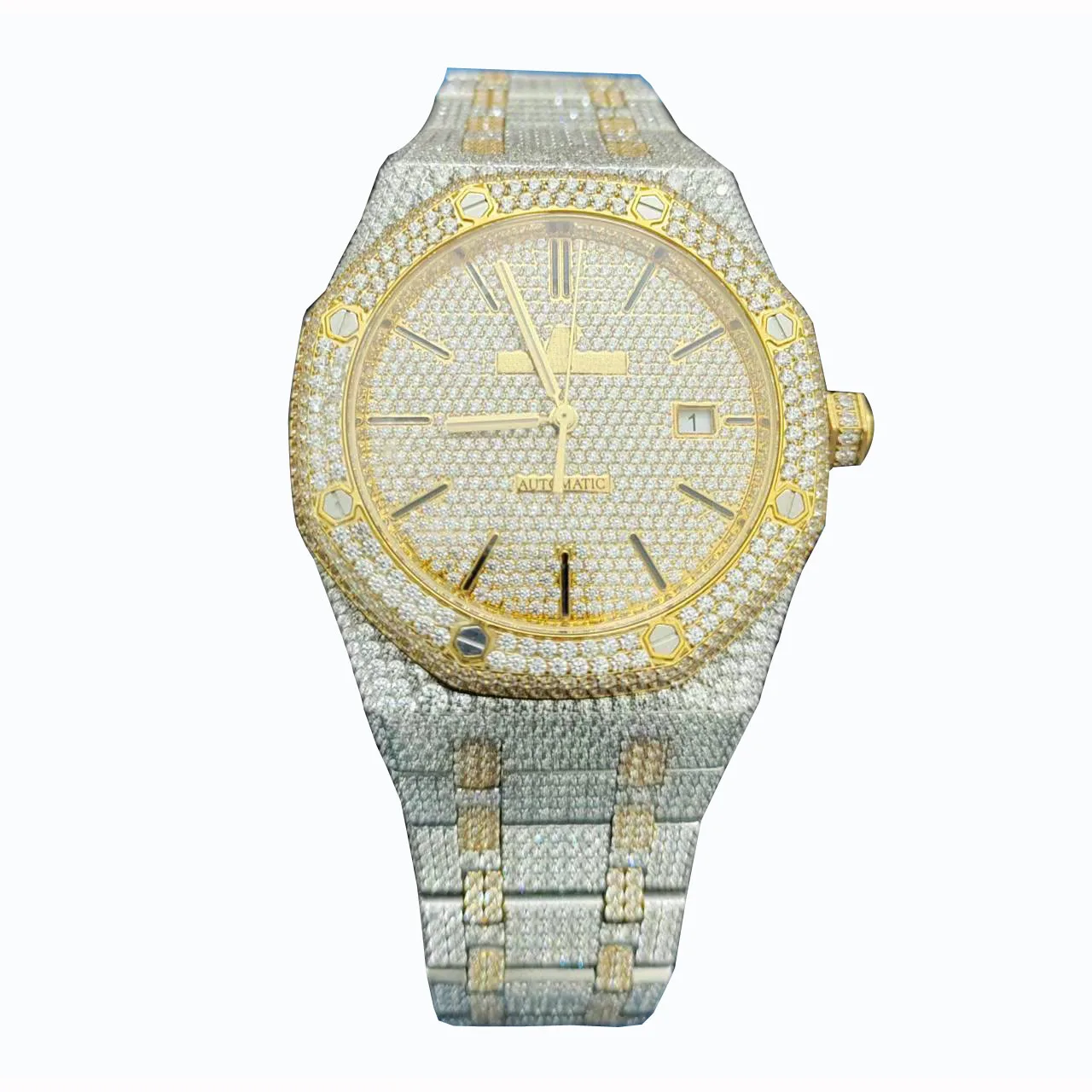 Cz Bustdown Watch 41mm Brand With Auto Movement Iced Out 15400 ...