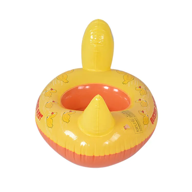 Yellow Duck Inflatable Pool Float Swim Ring With Safety Seat for Kids Inflatable Swimming Rings Suitable Child Swim Ring