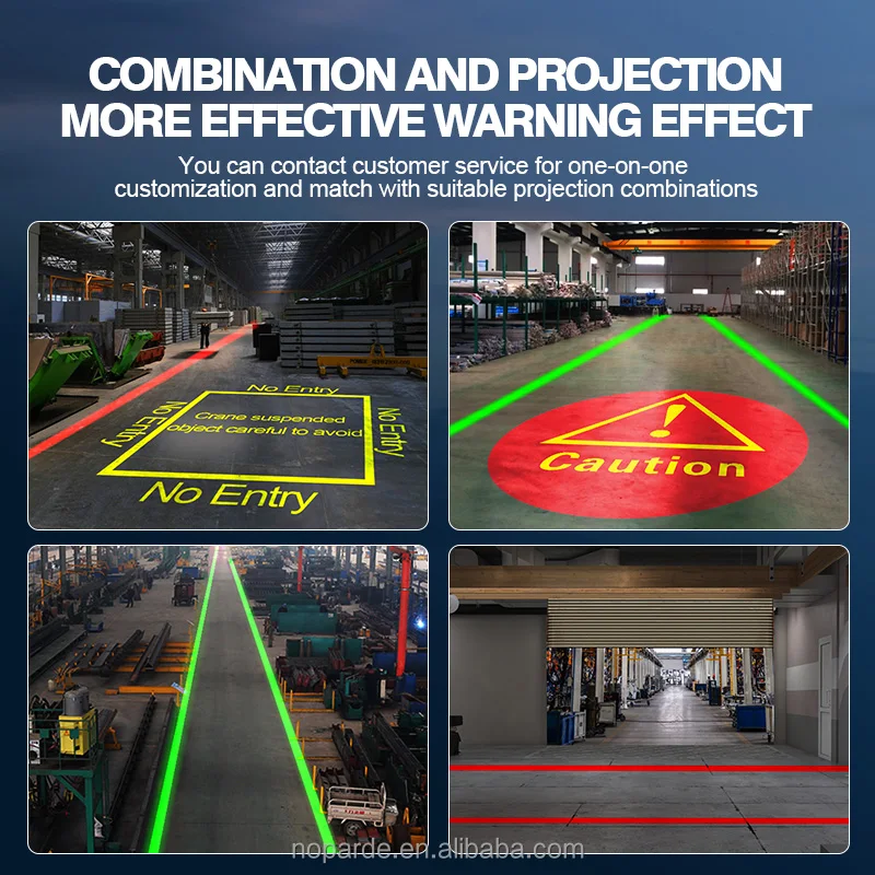 Noparde Customized Hd Led Stop Sign Gobo Projector Outdoor Waterproof Safetycast Virtual Sign Logo Projector
