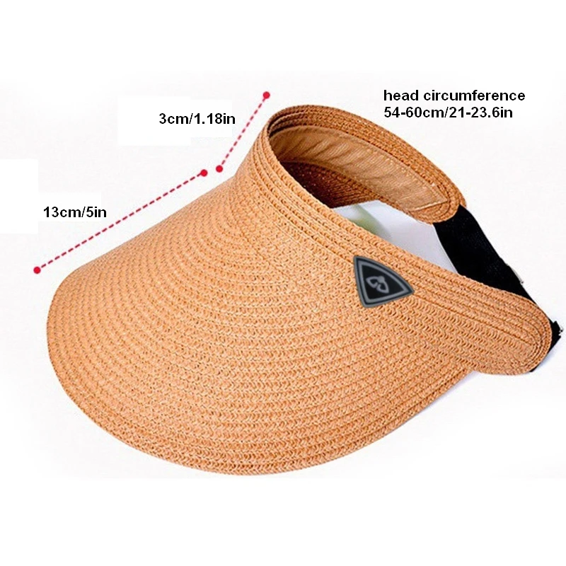 Wide Brim Sun Visor Hat Summer Packable Ponytail Beach Hats  display picture 1