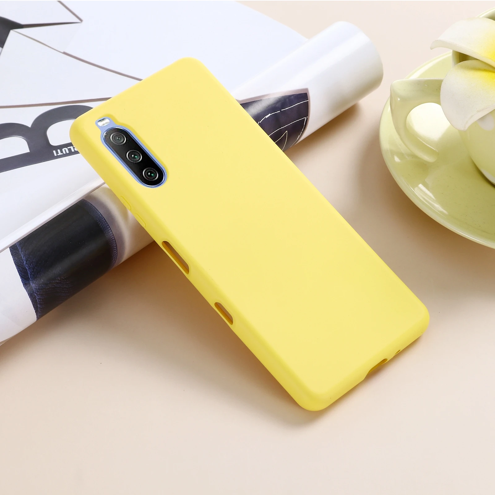 High Quality Colorful Silicone Custom Phone Case for Sony Xperia 10 III Liquid Silicone Rubber Case Cover