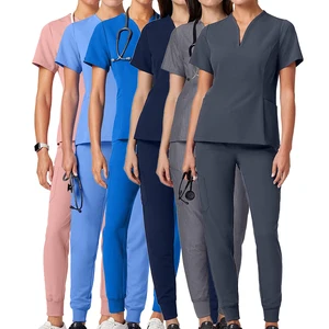 Female Scrub Set Manufactures Uniform Design  Medical Revel Sage Fit Jogger Hospital Uniforms Medical Scrubs