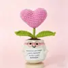 Pianta in vaso viola a forma di cuore