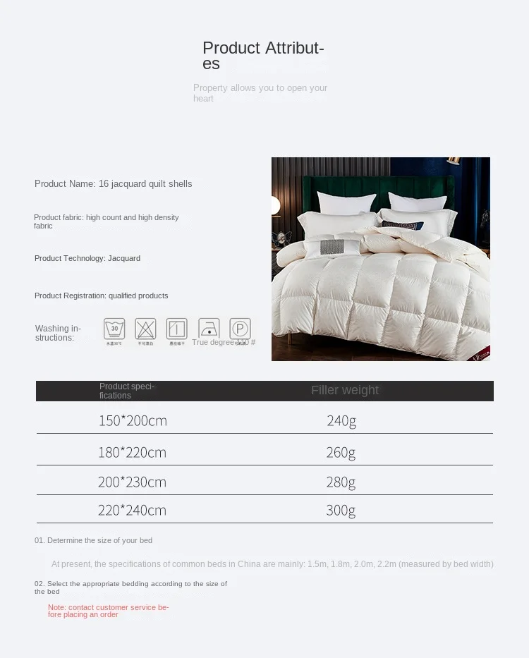 240x220cm 160 Goose Fluffy Quilts Thickened 95 White Winter Quilts 98