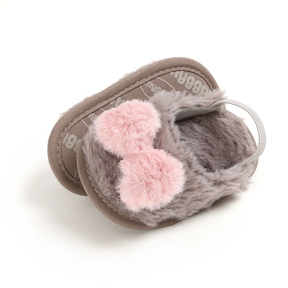 Hot Selling Cute Plush Design Indoor Baby Slipper for Girls