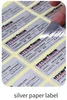 Silver Card Label Sticker