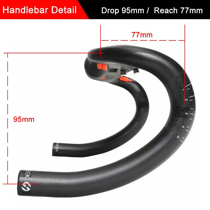 2x 3k fibre de carbone vtt vélo cycle vtt guidon bar main end poignées