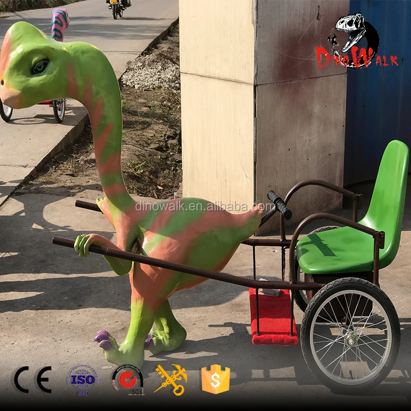 Walking Dinosaur Ride Animal Dinosaur Rickshaw for Amusement Park