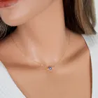 Necklace Women's Jewelry Thin Blue Evil Eyes Gold Necklace