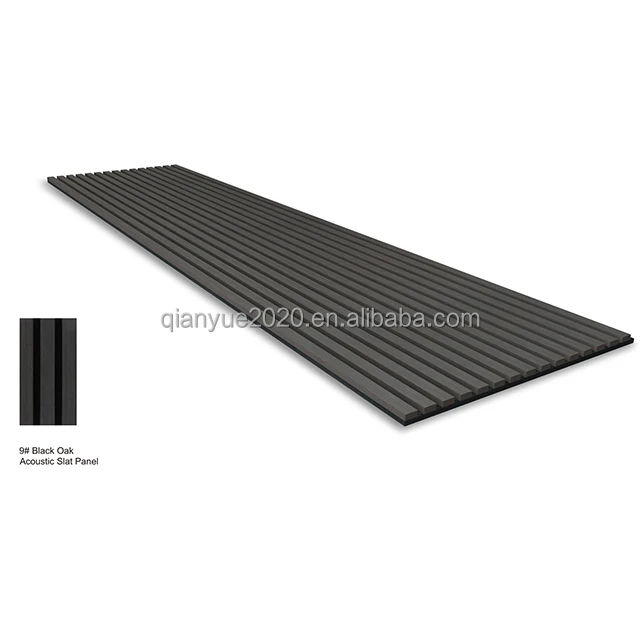Sound absorbing Polyester Pet Mdf Wood Slat panel Decoration Wall Ceiling  polyester fiber soundproof  Acoustic panel