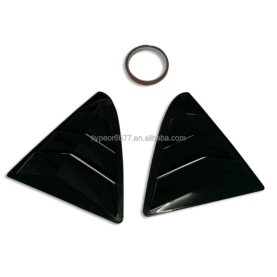 product tiypeor gloss black side add on window louver shutter cover trim for lexus is 2013   2020-5