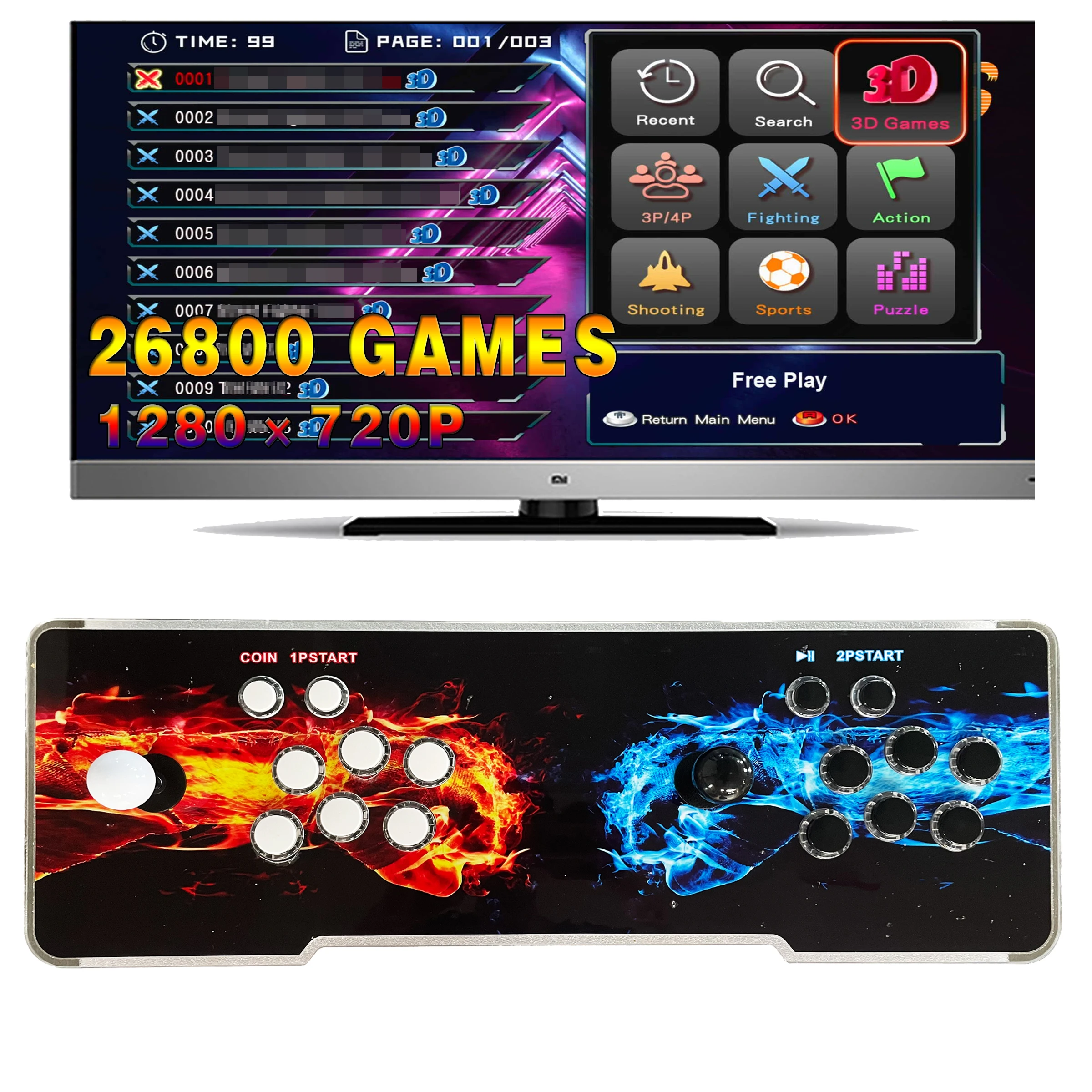 Home's Latest Pandora Box Has 26800 Games In 2 Players' 3d Game Consoles  Retro Arcade Game Consoles - Buy Charm Pandora Box Pandora Box Arcade Game  2023 Pc Gaming Box Tv Box Gaming M3 Game Box Arcade