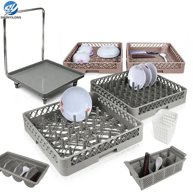25-Compartment Commercial Kitchen Glass Rack Dishwasher Basket Plastic  Dishwasher Trayred Wine Glass Full-Size Rack