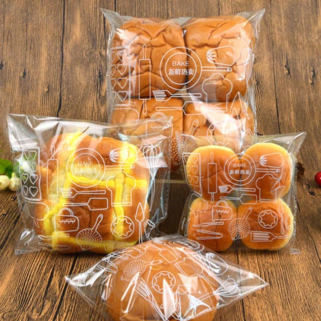 Bread Plastic Packaging clear Bread Packaging Sliced Loaf Cake Cookie Bread Bag