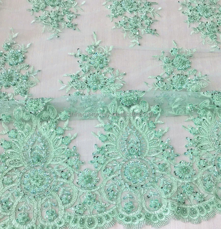 Light Green Embroidered Laces, For Garments, Width: 3inch at Rs 30/meter in  Surat