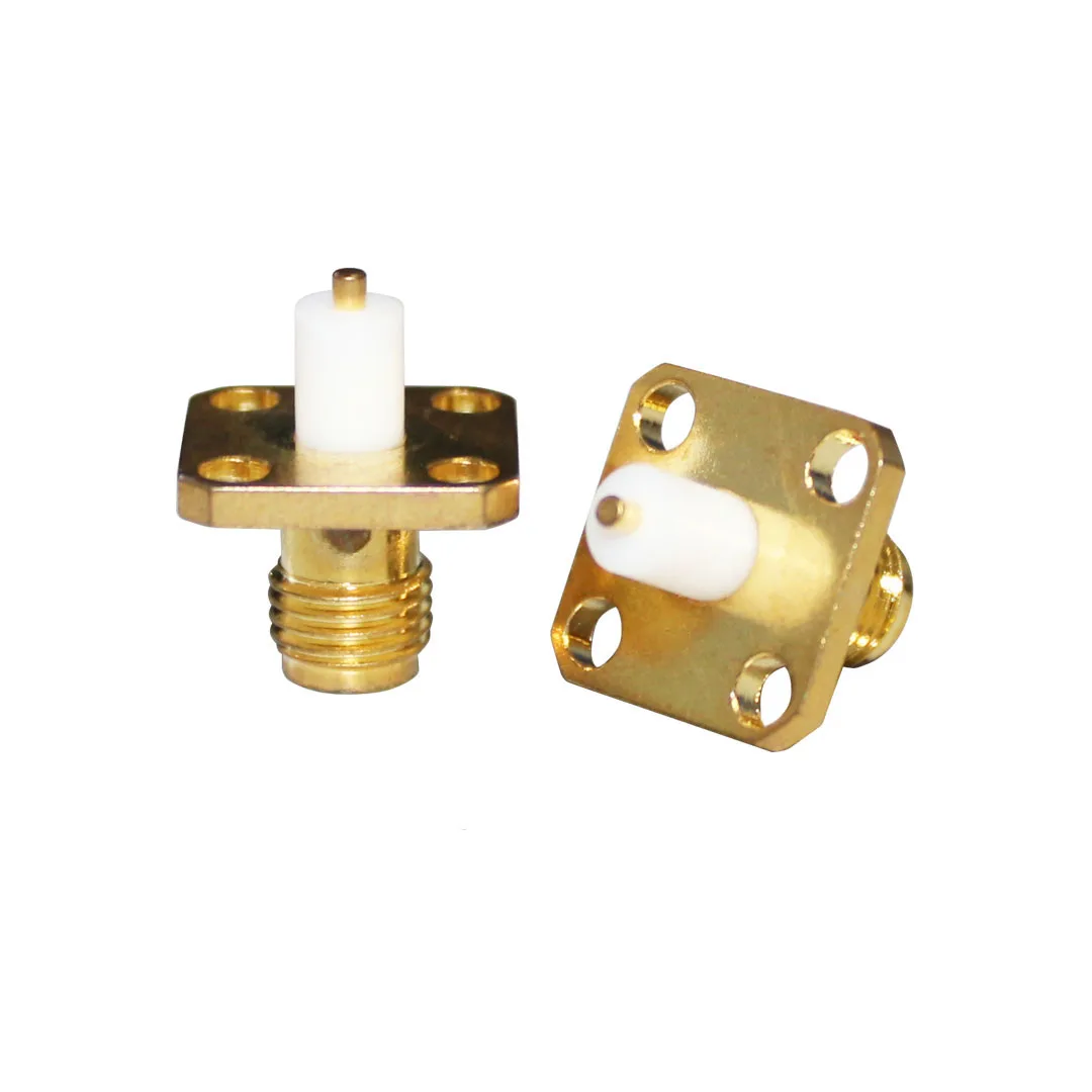 Hot Sale SMA-KFD Connector 50Ohm Female 4 Holes Flange SMA Connector