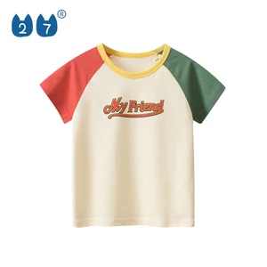 140G Short Sleeve 1-10Y Kids T Shirt Boys T Shirts O-Neck 100% Cotton for Kids
