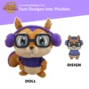 Peluche porte-clés personnalisée