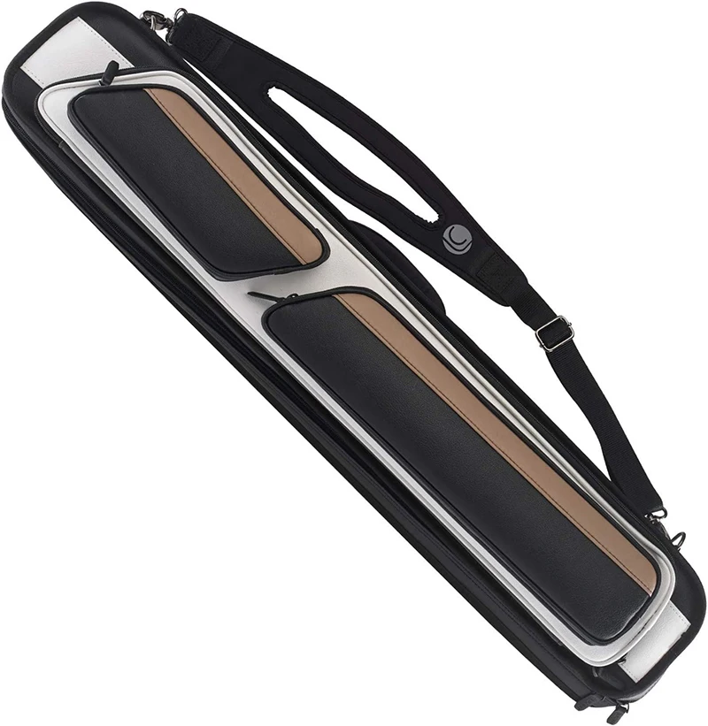 Free Sample Customized 3holes=1B2S PU Leather Billiards Pool Cue Cases 3colors Splicing Portable Cue Stick Bags High Quality