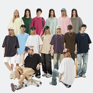 OEM & ODM Men's 200g Pure Cotton Crew Neck Short Sleeve T-Shirt Loose Basic Japanese Style Casual with Solid Color 100% Cotton