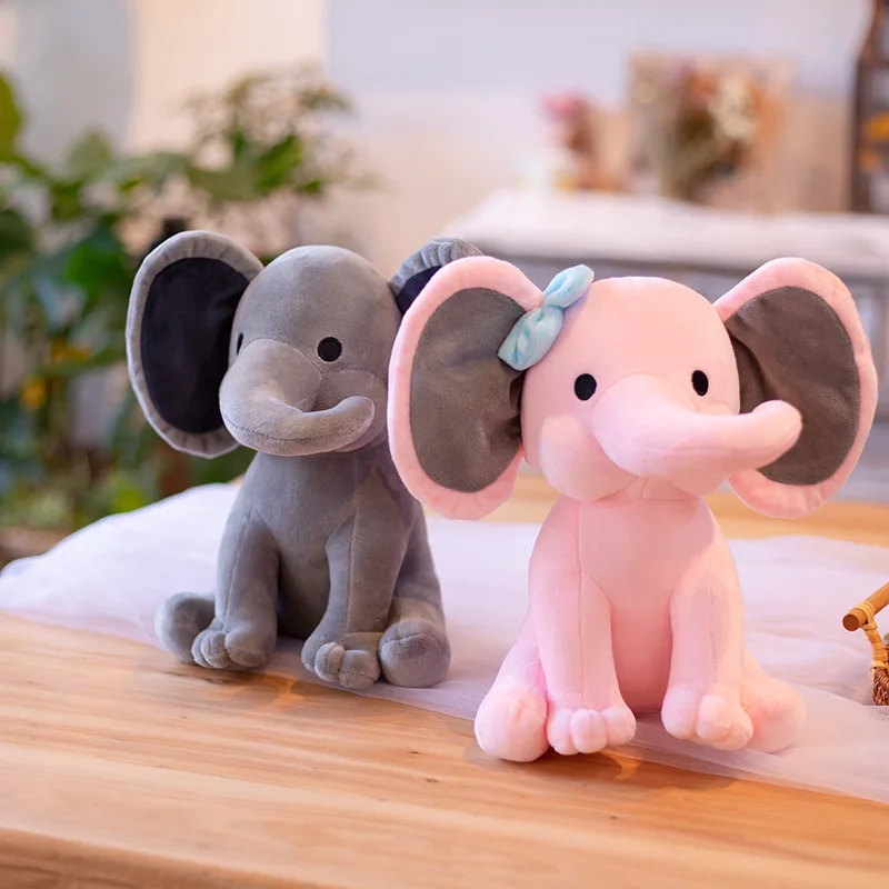 Christmas Gift Cute Plush Pp Cotton Stuffed Baby Elephants Toys With
