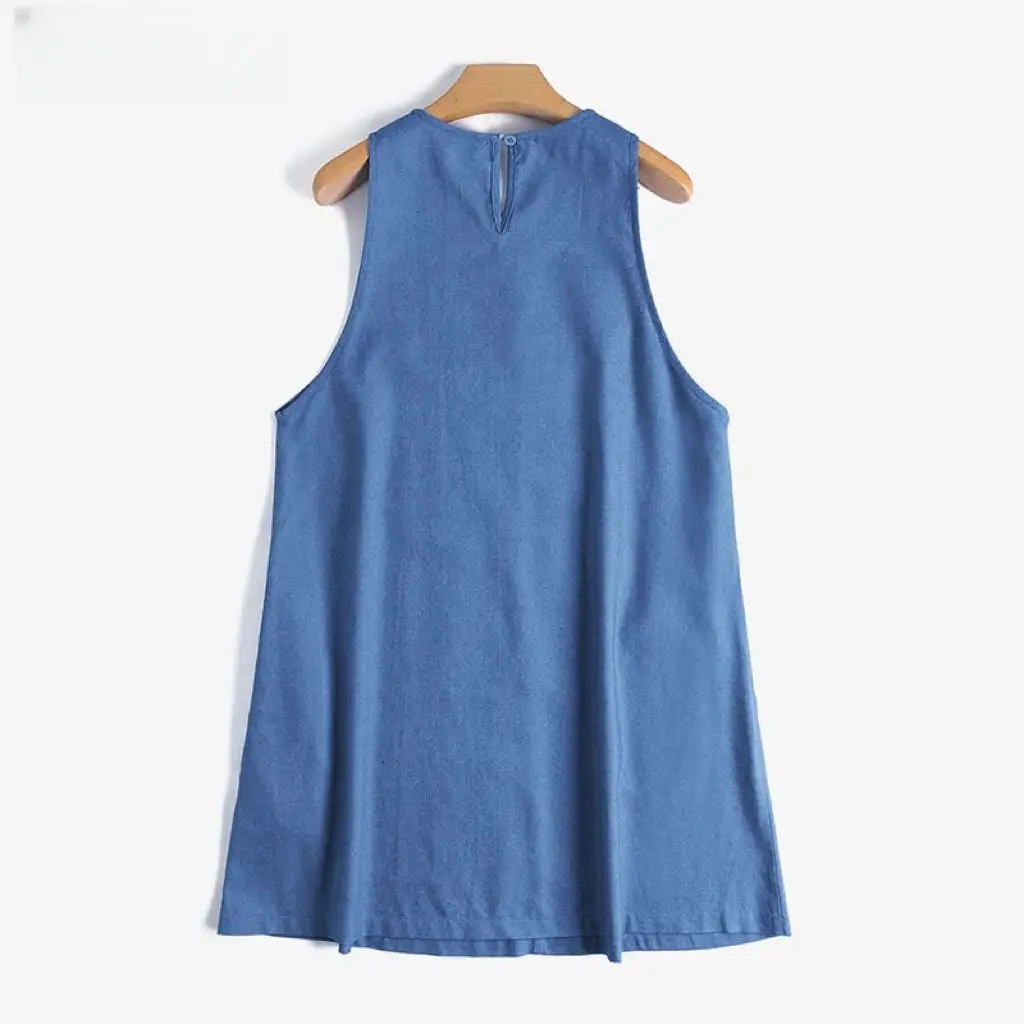 Denim Tank Dress 2023 Women Summer Mini Dress Sexy Sleeveless Beach ...