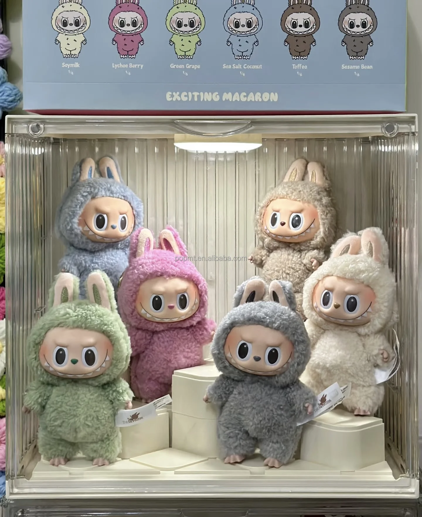 Popmart Labubu Monsters Macaron Plush Toy - Cute PVC Doll