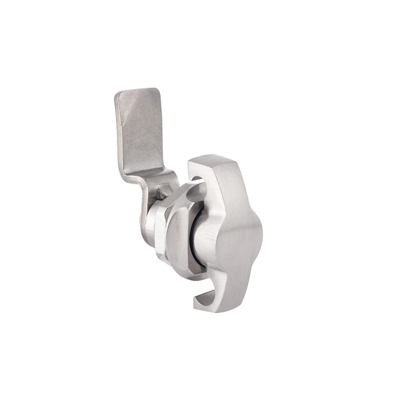 Durable Keyless Stainless Steel Wing Knob Polished Finish Quarter Turn Lock with Padlock Hook for Electrical Cabinets