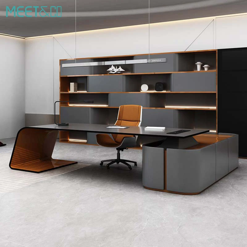 Customizable Modern Design High-End Executive Office Desk for CEOs Luxury Boss Furniture