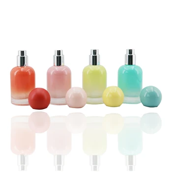 High quality 30ml stock color free sample custom color glass perfume bottle packing
