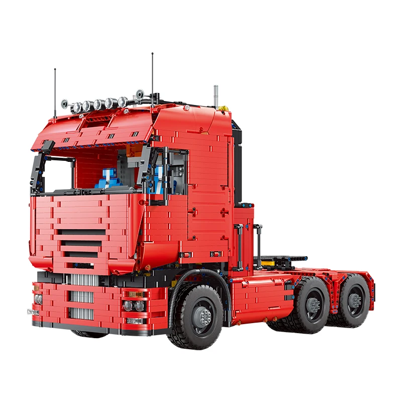 MOULD KING 19005T Technical Building Block Kids Educational Toy Christmas Gift Tractor Truck Trailer With Motor MOC-4814 Bricks