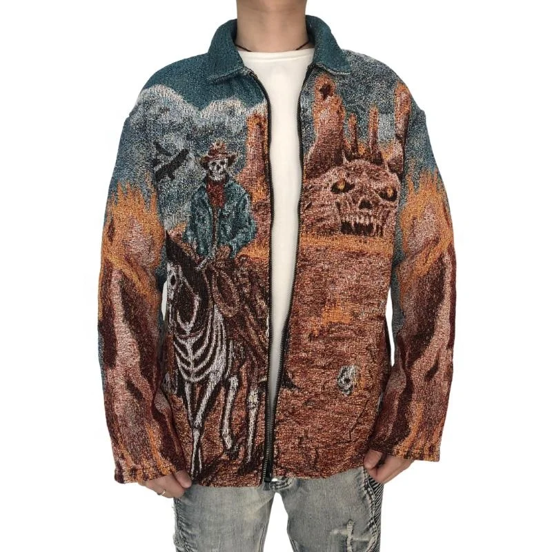 New Arrival Tapestry Clothes Men's Custom Tapestry Jacket Coat Blanket