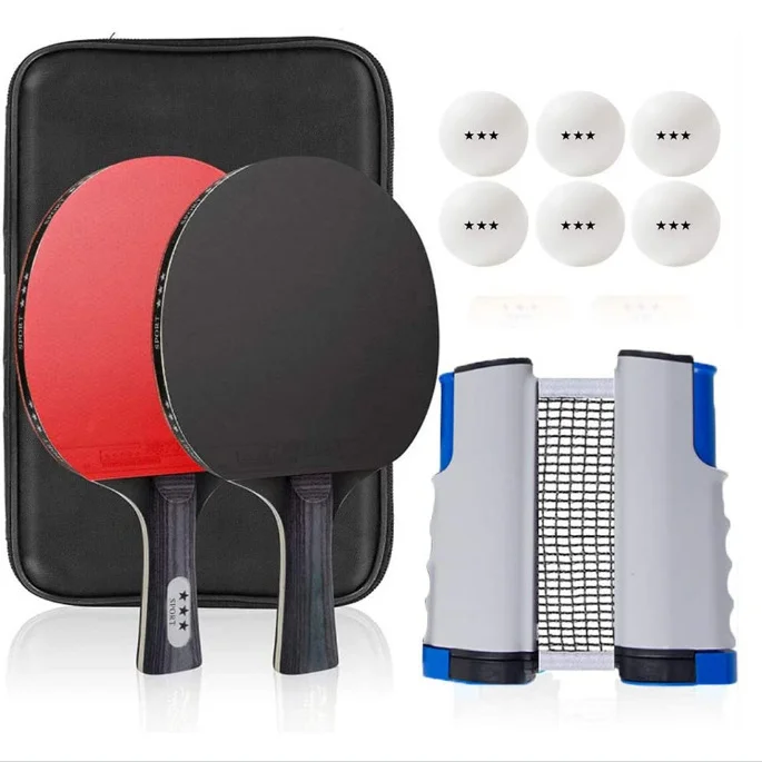 Custimized Racket Customized Portable Table Tennis Racket Set 2 Racket 3 Ball ...