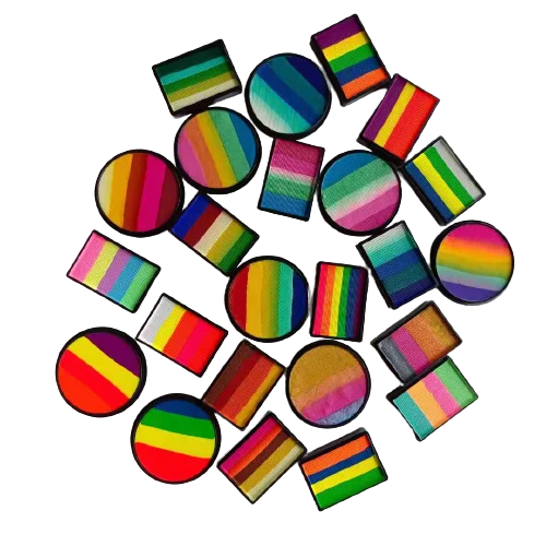 Разные цвета, радужная картина, оптовая продажа, собственный бренд, Спортивные фанаты, 30 г, национальный флаг, комплект для лица