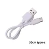 30cm white 2-core copper-clad steel Type-C