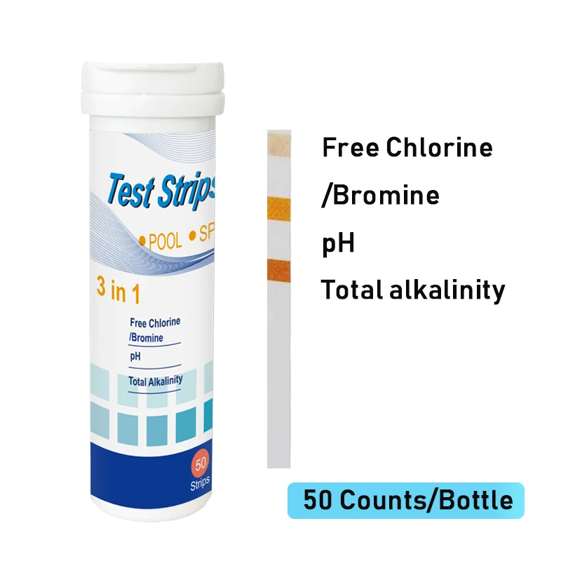 50 полосок комплект для тестирования качества воды с 3 параметрами высококачественные тест-полоски