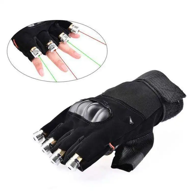 Fast Delivery DJ Club Stage Light Gloves Red Green Purple LED Laser for Dancing Ramadan Occasion Bars Light Guantes Laser Gloves