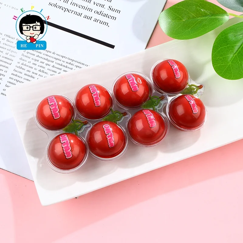 Halal OEM Order Cherry Shape Soft Gummy Jelly Candy Vitamin C Cherry Flavor Filled Fruit Jam