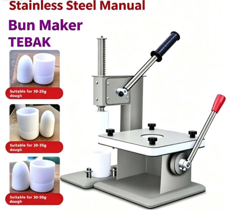 TEBAK Industrial Manual Steamed Bun Forming Machine - Multi-sized Mold Steamed Bun Pressing Equipment