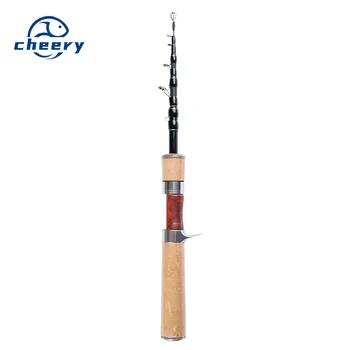 Cheery Telescopic for Micro Horse Mouth Rod Carbon Soft Wood Handle 0.6kg Portable Luya White Strip Stream Fishing Rod – Soft Lure – view 2