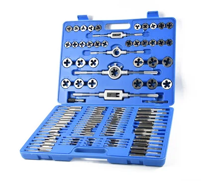 110PCS Metric Alloy Steel Hand Use Tapping Tool Set Tap And Die Set For Screw Tread Tapping And Cutting