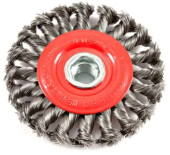 75mm 3" Steel Wire Wheel Knotted Cup Brush Rotary Steel Wire Brush For Angle Grinder