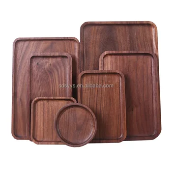 North American black walnut tray rectangular high-grade solid wood household dark tea tray